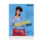 temple islandの薄顔モデルのMacBookポスター Stickable Poster