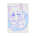 かわいいもののおみせ　いそぎんちゃくの白猫ちゃん🐈 Stickable Poster