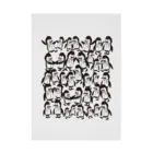 ロゴTシャツのひよこ堂のペンギン PENGUIN 集合プリント Stickable Poster