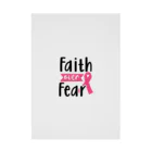 Fred HorstmanのBreast Cancer - Faith Over Fear  乳がん - 恐怖 に 対する 信仰 Stickable Poster