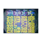 ギャネック屋のドットディスプレイ/宇宙人たち Stickable Poster :horizontal position