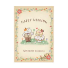 ごろごろにゃんすけのHappy Wedding(ベージュ) Stickable Poster