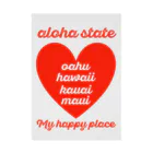 mahaloa968のaloha state (ハート) Stickable Poster