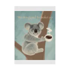 FREEHANDMARCHのコアラとコーヒータイム Stickable Poster