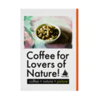 Falò coffee - Official Goods ShopのCoffee for Lovers of Nature!-orange line- Stickable Poster