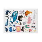 EMINA  PRINTSのアニマルアルファベット A to Z Stickable Poster :horizontal position