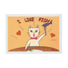 KIRARIの夢色雑貨屋さんの「I　LIKE　FISH！」 Stickable Poster :horizontal position