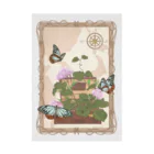 kitaooji shop SUZURI店のTraveling butterfly Stickable Poster