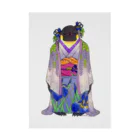 ヤママユ(ヤママユ・ペンギイナ)の着物ぺんぎんーいずれは菖蒲かエンペラーー 吸着ポスター