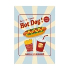 Teal Blue CoffeeのHot and Fresh! Stickable Poster