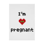 ピクセルアート Chibitのpregnant(妊婦)マーク  吸着ポスター