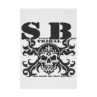 Ａ’ｚｗｏｒｋＳのSKULL&BONE TRIBAL BLK Stickable Poster