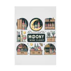 MOONY'S Wine Closetの夢心地な月夜の小さなワイン屋さん Stickable Poster