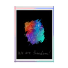 ばかくんのWe are freedom! (Black) Stickable Poster