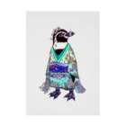 ヤママユ(ヤママユ・ペンギイナ)の着物ぺんぎん―フンボルトペンギンと桜― Stickable Poster