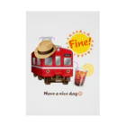 Train Kids! SOUVENIR SHOPの赤い電車 「 Fine ! 」 Stickable Poster
