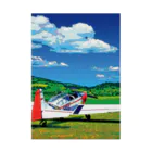 GALLERY misutawoの草原の飛行機 吸着ポスター