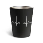 雁花工房（寄付アイテム販売中です）の心電図（正常）白 Thermo Tumbler
