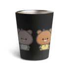 くまぽこSUZURI店のおすわりきょとん Thermo Tumbler