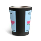 Ａｔｅｌｉｅｒ　Ｈｅｕｒｅｕｘのねこあたまコレクションサバトラ猫　ブルー Thermo Tumbler