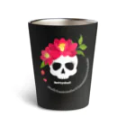 yuki-tsubakiのBetty skull 花盛り Thermo Tumbler