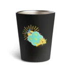 ヘーゼル色のどんぐりまなこのとんぼパターン②(勝ち虫) Thermo Tumbler