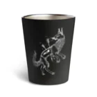 B  L  A  C  K  B  E  U  R  AのFox & Arrow / dark tribe - black Thermo Tumbler