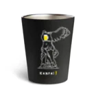 ビールとアート TM-3 Designの彫刻 × BEER（サモトラケのニケ）白線画 Thermo Tumbler