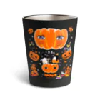 LittleLoroのTHE GREAT PUMPKIN カボチャ大王のお出まし アデリーペンギン オカメインコ Thermo Tumbler