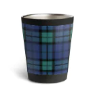 ごろごろにゃんすけのチェック　NAVY Thermo Tumbler