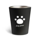 mamapockのdog paw_white Thermo Tumbler