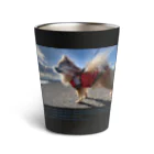 元気すぎるポメラニアンチップのA man who looks good in the sea Chip Thermo Tumbler