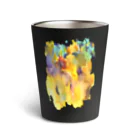 c5watercolorの水彩ペイント・黄色系抽象画 Thermo Tumbler