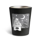 Charamaru Marketの重なる猫（お団子） Thermo Tumbler