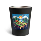 Forêt de Renardsのcamping(ドット) Thermo Tumbler