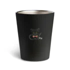 もく茶の赤いリボンでおめかし Thermo Tumbler