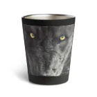 アラスカ野生動物画家きむらけいのBLACK WOLF Thermo Tumbler