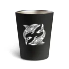 Astrio SUZURI店のイルカタトゥー風ホワイト Thermo Tumbler