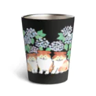 ずっこ（zucco.)のくっつきシェルティの子犬の兄弟（紫陽花） Thermo Tumbler