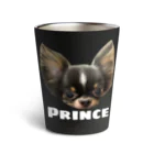 チワワのOWTANのPRINCE  チワワ  ブラック Thermo Tumbler