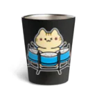  ふじねこ屋のトリプルチェロパンねこ Thermo Tumbler