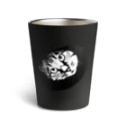 なすピザの穴から覗くネコ Thermo Tumbler