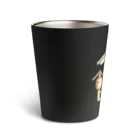 猫神神社の社と守り猫 Thermo Tumbler