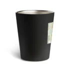 ウクレレピーナッツのにゃにゃにゃグリーンネコ Thermo Tumbler