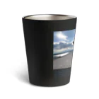 元気すぎるポメラニアンチップのA man who looks good in the sea Chip Thermo Tumbler