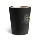 ビールとアート TM-3 Designの偉人 × BEER（ロマン派の音楽家）白線画 Thermo Tumbler