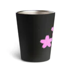 KOKI MIOTOMEの星桜紋（流れ星ピンク）　Star cherry blossom Crest (Shooting star pink）) Thermo Tumbler