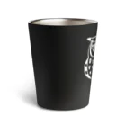 ROCK 'N' ROLL TIGER　ロックンロール タイガーのアフリカオオコノハズク　ホワイトプリント Thermo Tumbler