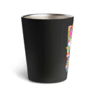 ポップなホラーが好きな人のショップのいろんなおばけたち（サイケデリックver） Thermo Tumbler