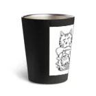 TOMMY★☆ZAWA　ILLUSTRATIONの「とら。クリスマス。」モノトーン。 Thermo Tumbler